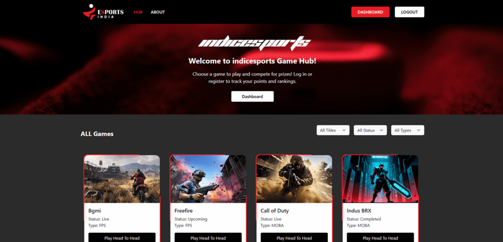 Indicesports website design and development project by StackColon
